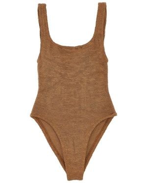 Hunza G 'Square Neck' One-Piece Swimsuit - Brown