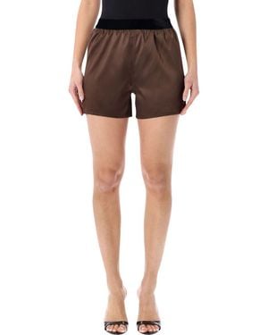 Tom Ford Stretch Silk Satin Pj Shorts - Black
