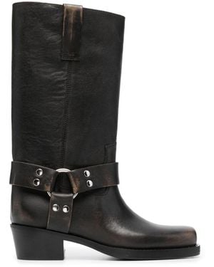 Paris Texas Calf Leather Roxy Boot - Black
