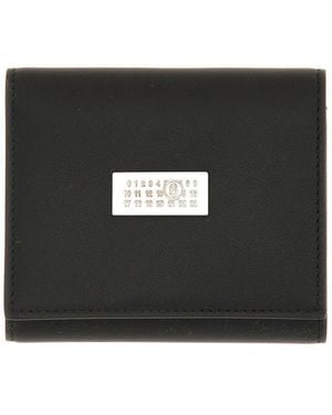 MM6 by Maison Martin Margiela Numeric Logo Wallet - Black