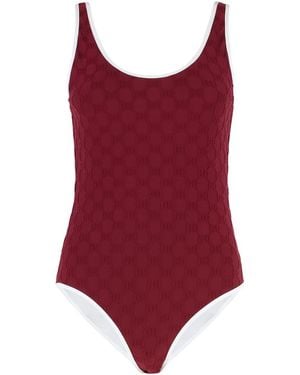 Gucci Gg Printed One-piece Swimsuit - Red