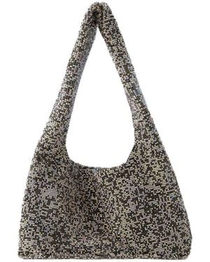 Kara Crystal Mesh Armpit Bag - Gray