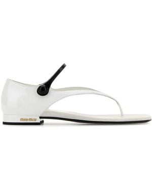 Miu Miu Sandals - White