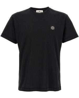 Stone Island Logo Patch T-Shirt - Black