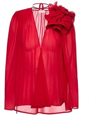 Magda Butrym Blouse With Flower - Red