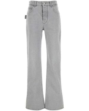 パンツ BOTTEGA VENETA LIGHT GREY WASHED FLARED DENIM PANTS Bottega Veneta® Women's Light Grey Washed Flared Denim in