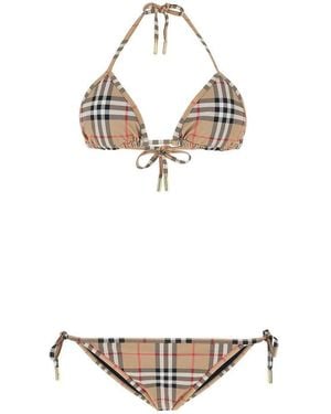 Burberry Check Motif Bikini Set - Metallic