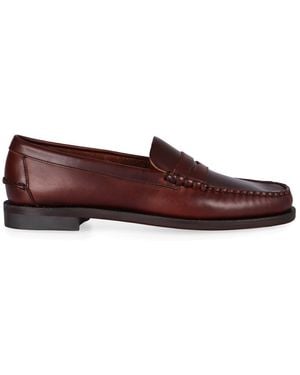 Sebago Dan Waxy Leather Loafers - Brown