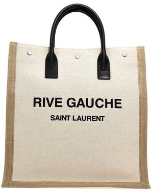 Saint Laurent 'Rive Gauche North/South' Shopping Bag - Natural