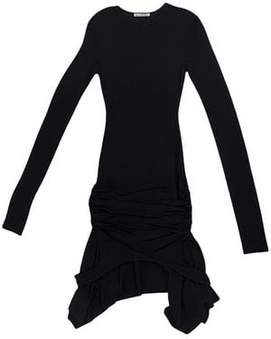 Acne Studios Crepe Combination Mini Dress - Black