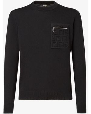 Fendi Wool And Cashmere Sweater - Black