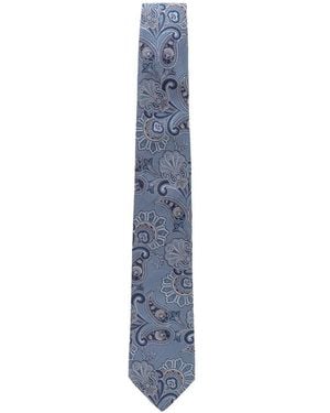 Etro Elegant Paisley Tie - Blue