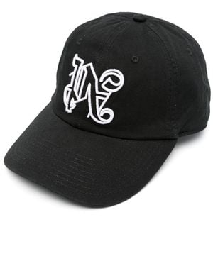 Palm Angels Monogram Hat Accessories - Black