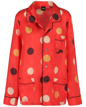 Aspesi Printed Silk Shirt - Red