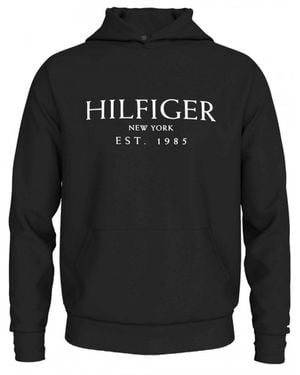 Black hilfiger hoodie hotsell