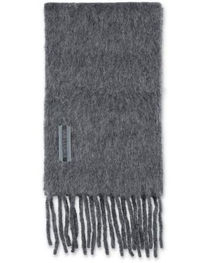 Our Legacy Alpaca Wool Scarf With Fringes - Gray