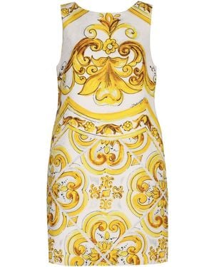 Dolce & Gabbana Sicilian Sunshine Mini Dress - Yellow