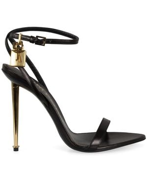 Tom Ford Heeled Leather Sandals - Black