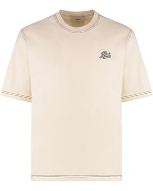Ami Paris Logo Cotton T-Shirt - Natural