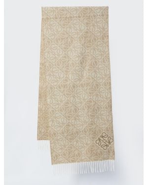 Loewe Anagram Scarf - Natural