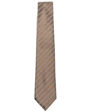 Emporio Armani Micro Stripes Mix Tie Accessories - Natural