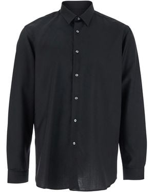 Low Brand Shirt With Classic Collar And Button Closure - Blue