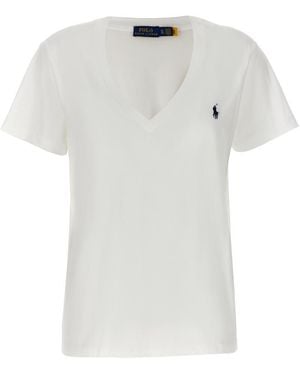 Polo Ralph Lauren Logo Embroidery T-Shirt - White