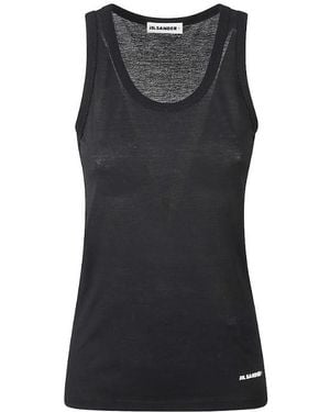 Jil Sander 100% Cotton Top - Black