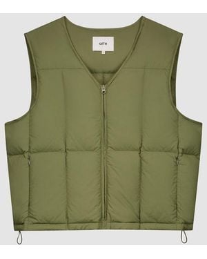 Arte' Puffer Vest Clothing - Green