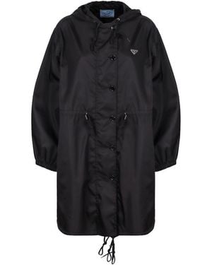 Prada Techno Fabric Raincoat - Black
