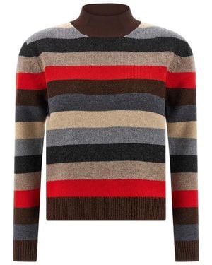 Tory Burch Striped Sweater - Red