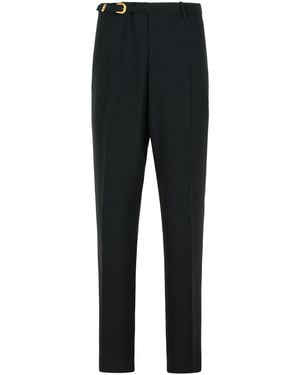 Versace Black Virgin Wool Blend Patalone