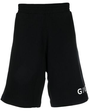 Givenchy Essential Logo Cotton Knee-Length Shorts For - Black