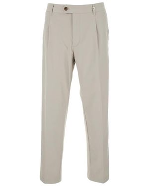Myths Pants With Logo On The Front And Details With Pence - Grey