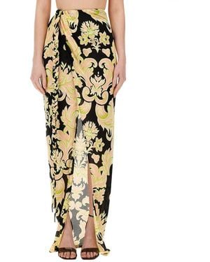 Etro Mini Sarong Skirt - Metallic