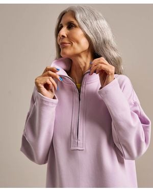 BAM Funnel Neck Easy Zip Sweatshirt - Pink