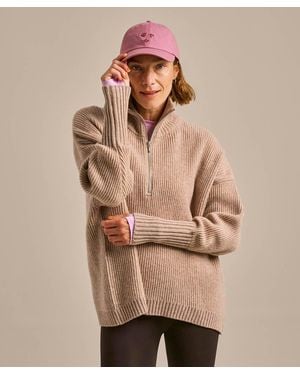 BAM Embrace Zip Neck Knit - Natural