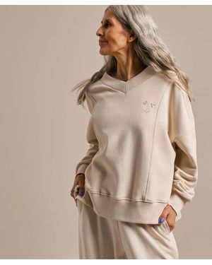 BAM V Neck Layering Sweatshirt - Natural