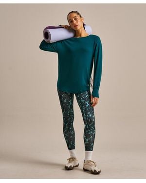 BAM Luxe Long Sleeve Yoga Top - Green