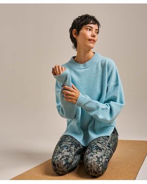 BAM Throw On Knitted Crew Neck Jumper - Blue