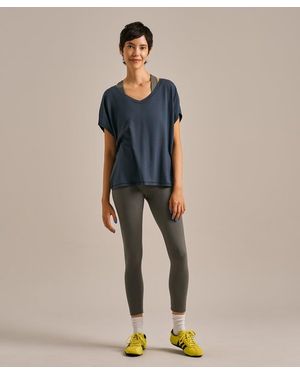 BAM V Neck Relaxed T-Shirt - Blue