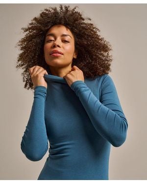 BAM High Neck Luxe Top - Blue