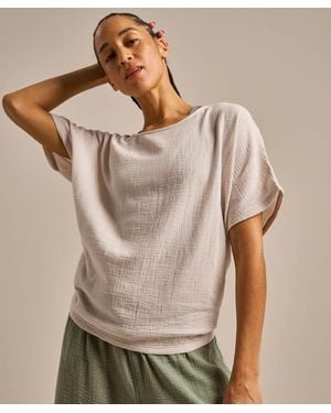 BAM Breathable Cotton Gauze Fluidity Top - Natural