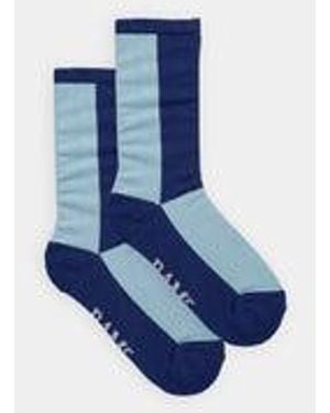 BAM Clothing Quarter Block Stripe Socks 1 Pair - Blue