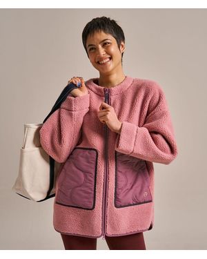 BAM Oversized Round Neck Fleece - Pink
