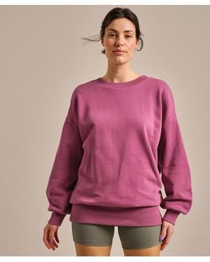 BAM Longline Pleated Back Sweatshirt - Pink