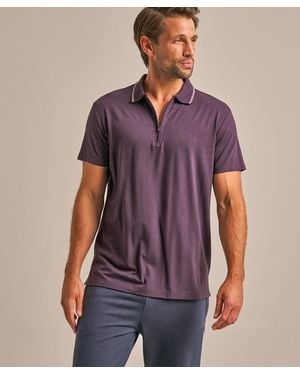 BAM Quarter Zip Polo Shirt - Purple