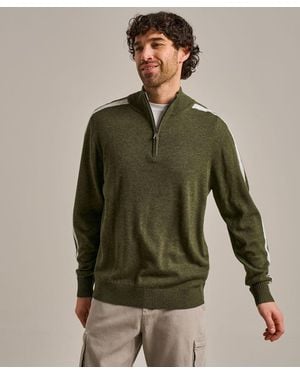 BAM Quarter Zip Knitted Jumper - Green