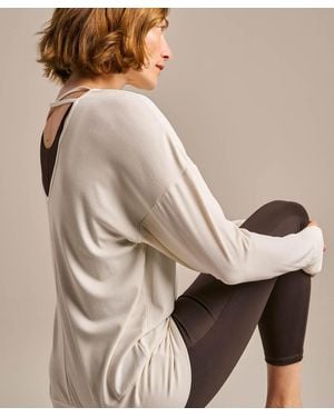 BAM Open Back Long Sleeve Top - Natural