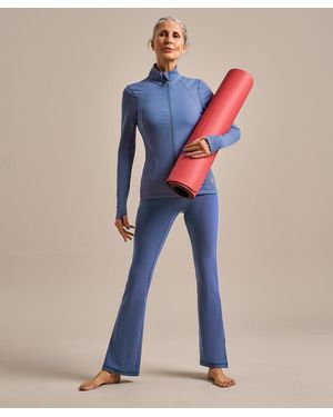 BAM Ultimate Balm Crossover Flared Yoga Legging - Blue